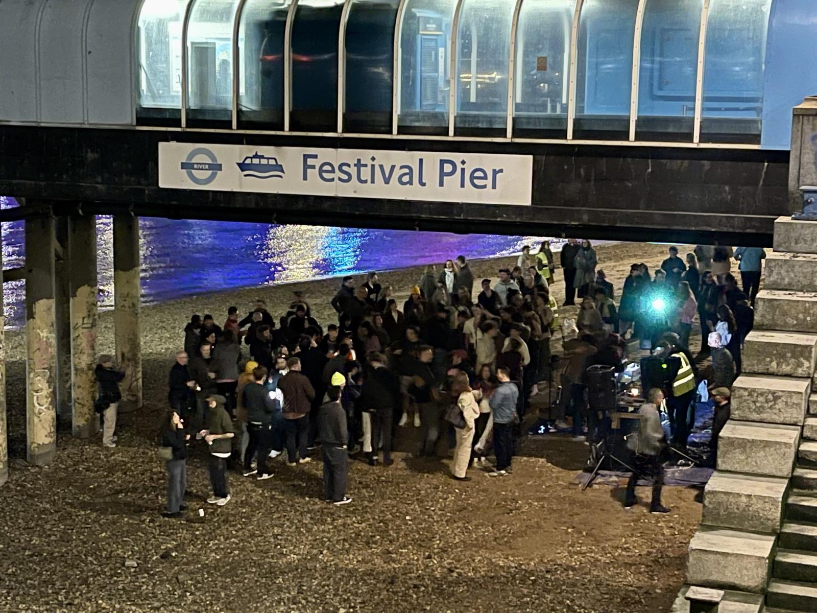 Aptly named 'Festival Pier' on Saturday night