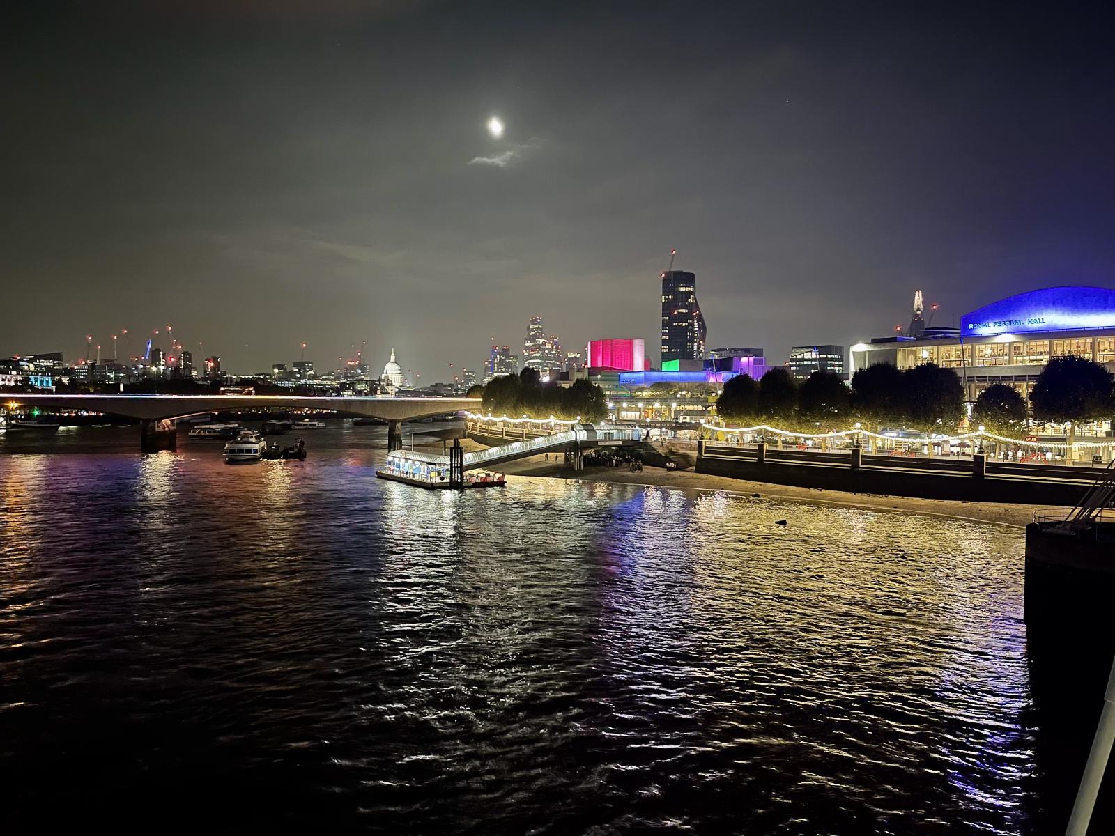 I always love walking over the Thames.